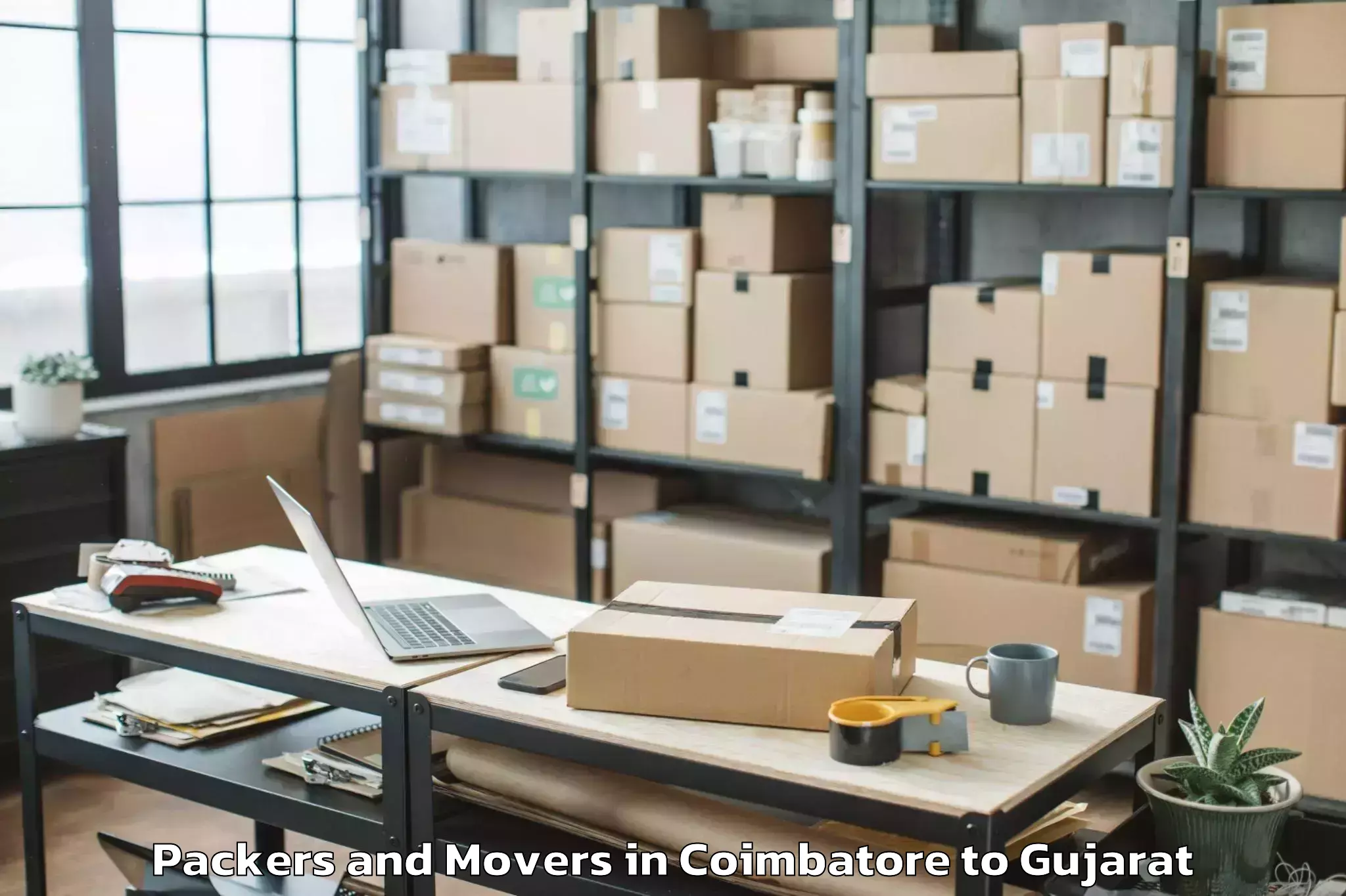 Easy Coimbatore to Jasdan Packers And Movers Booking